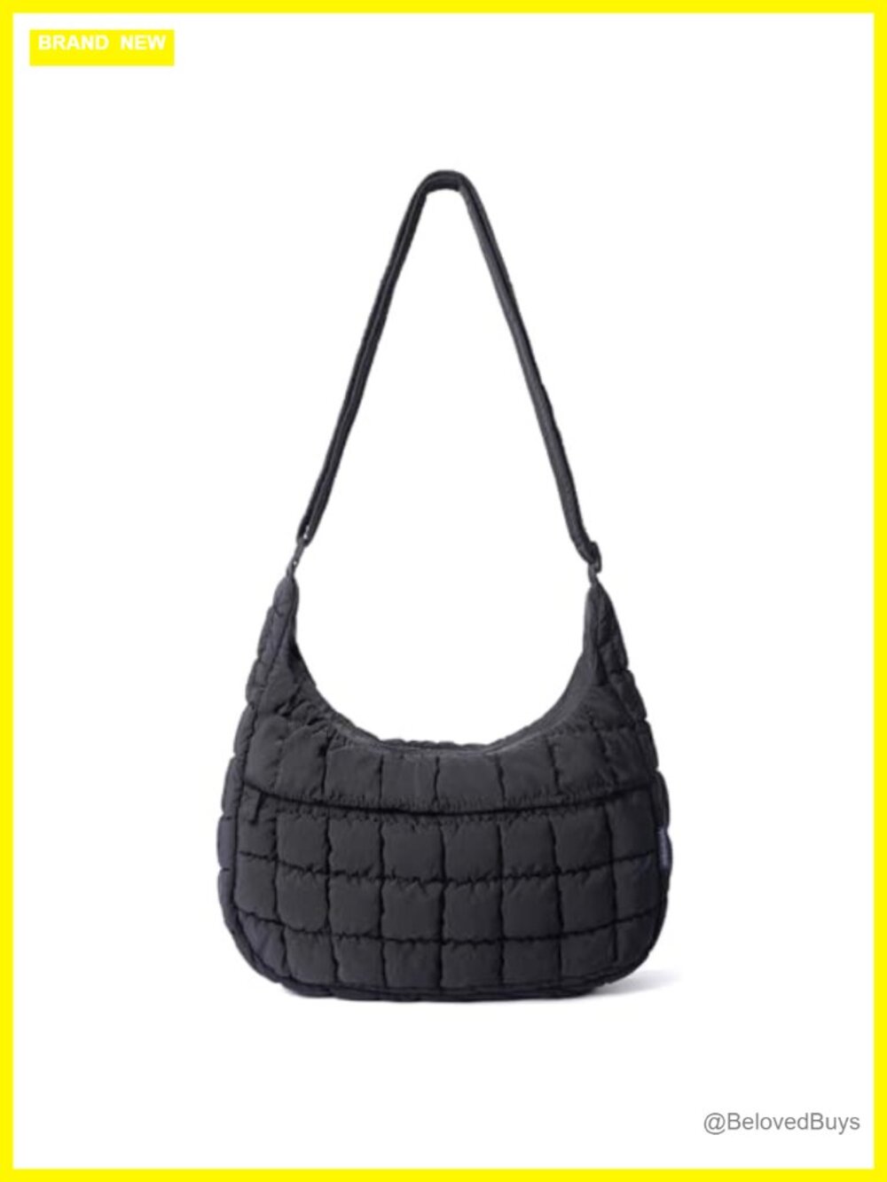 Puffer Crossbody Hobo Bag Nylon Quilted Purse Lightweight Shoulder Handbag